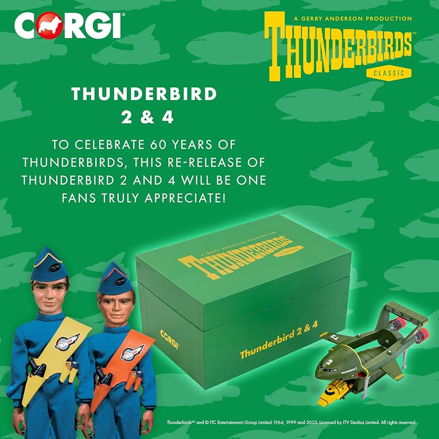 CORGI 新品 サンダーバードCLASSIC サンダーバード２号&４号 CORGI non scale サンダーバード Thunderbird 2号&4号 セット 60
